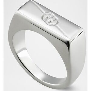 Gucci GG Tag RIng Chevalier, Size G 18 (US 8)